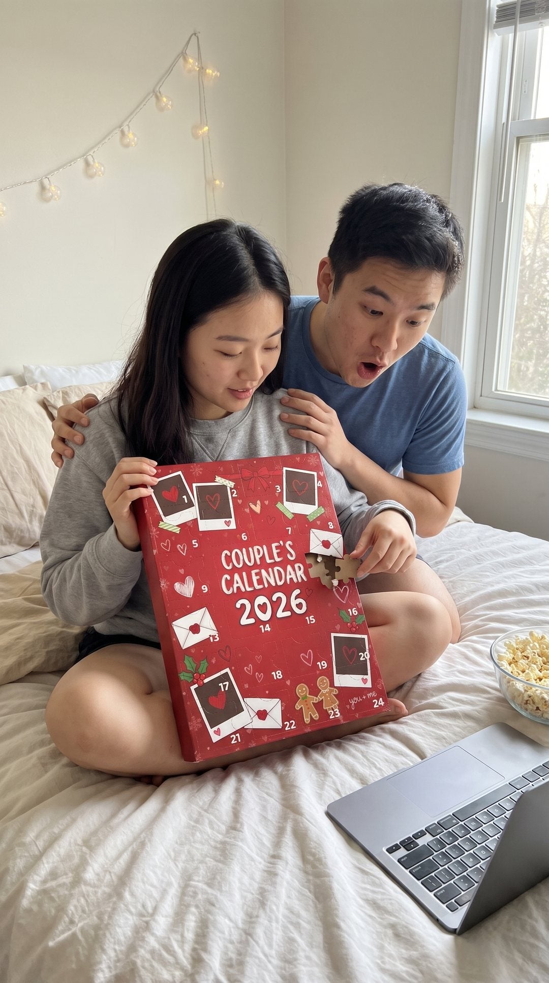 Mina & Joon with their Couple's Calendar