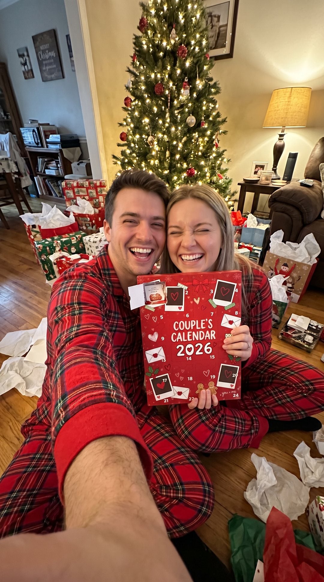 Taylor & Ben with their Couple's Calendar